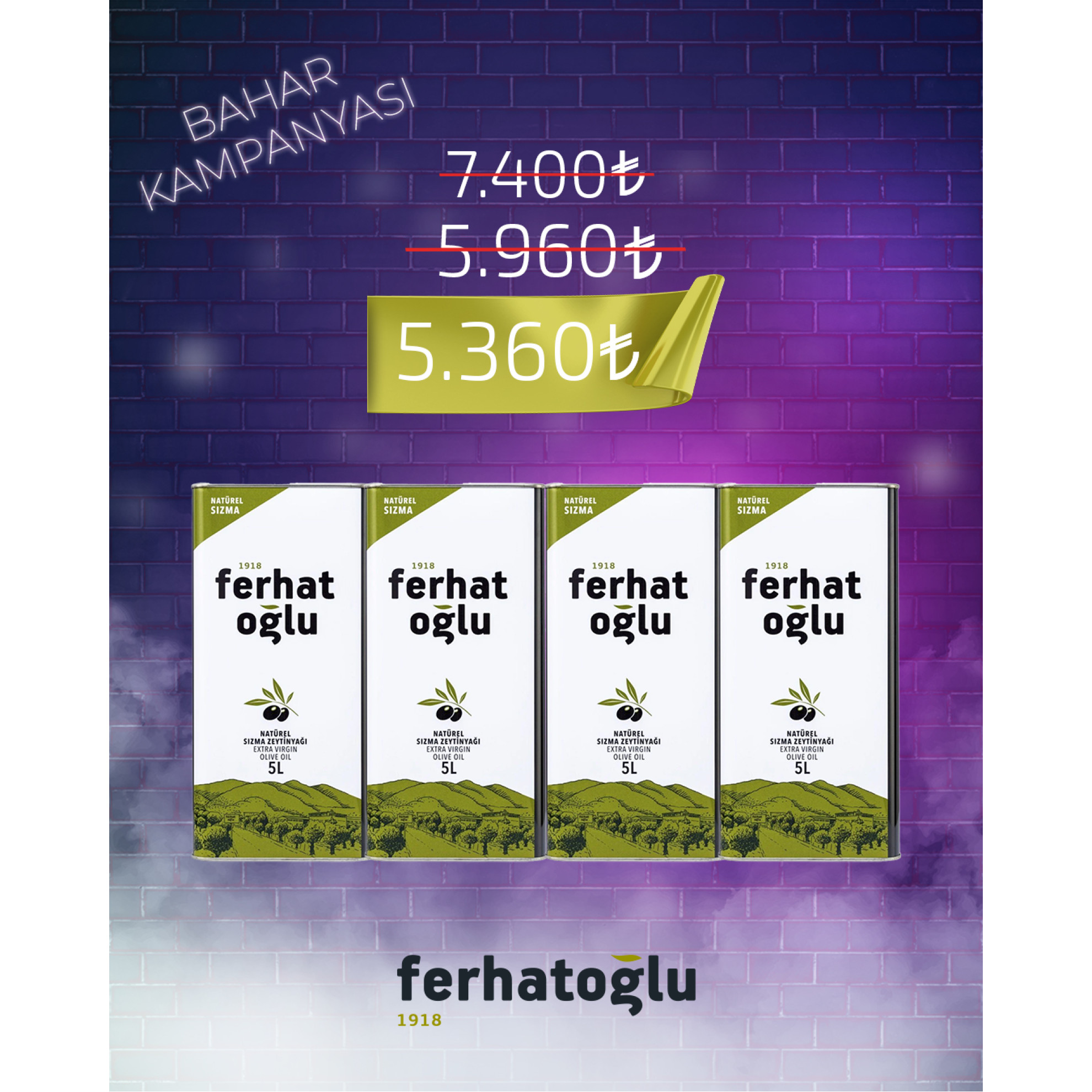 2024-2025 SEZONU NATÜREL SIZMA ZEYTİNYAĞI 5 L 4'LÜ PAKET
