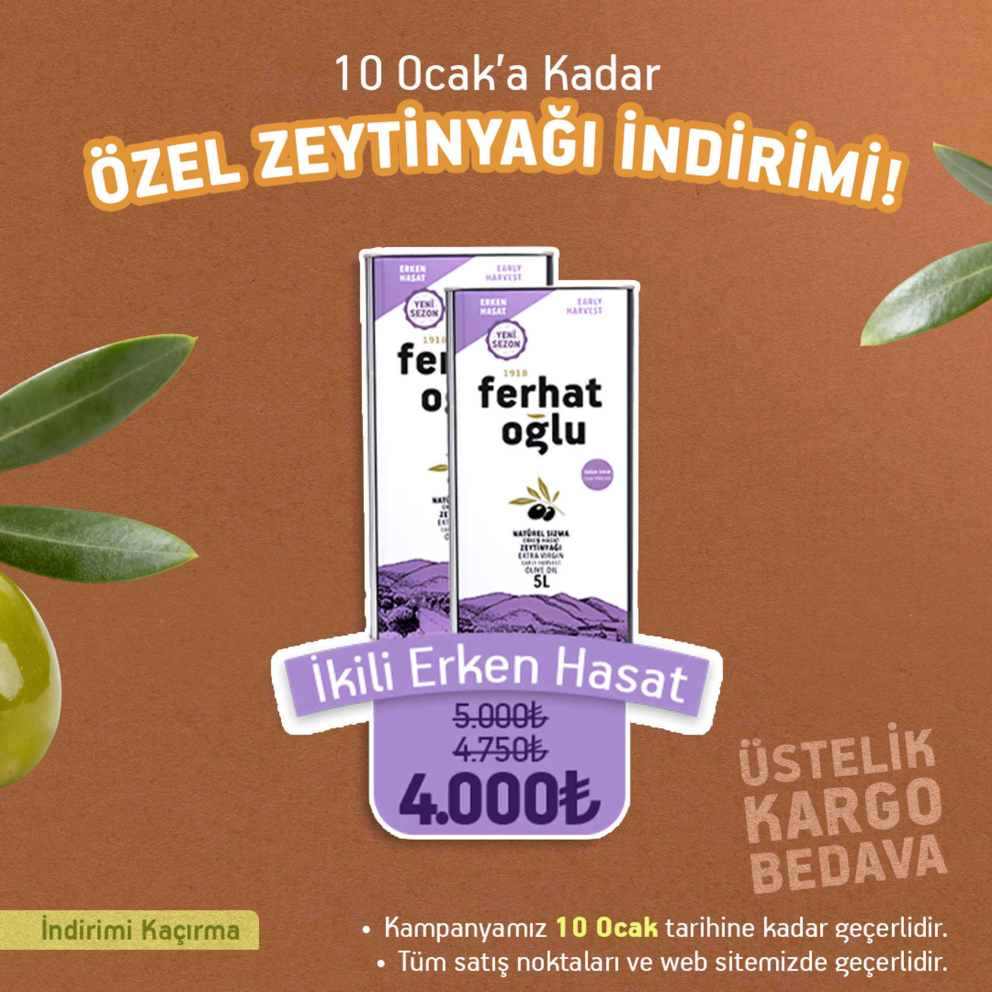 2025-2026 SEZONU YENİ MAHSUL NATUREL SIZMA ERKEN HASAT SOĞUK SIKIM ZEYTİNYAĞI 5 LT - 2'Lİ PAKET