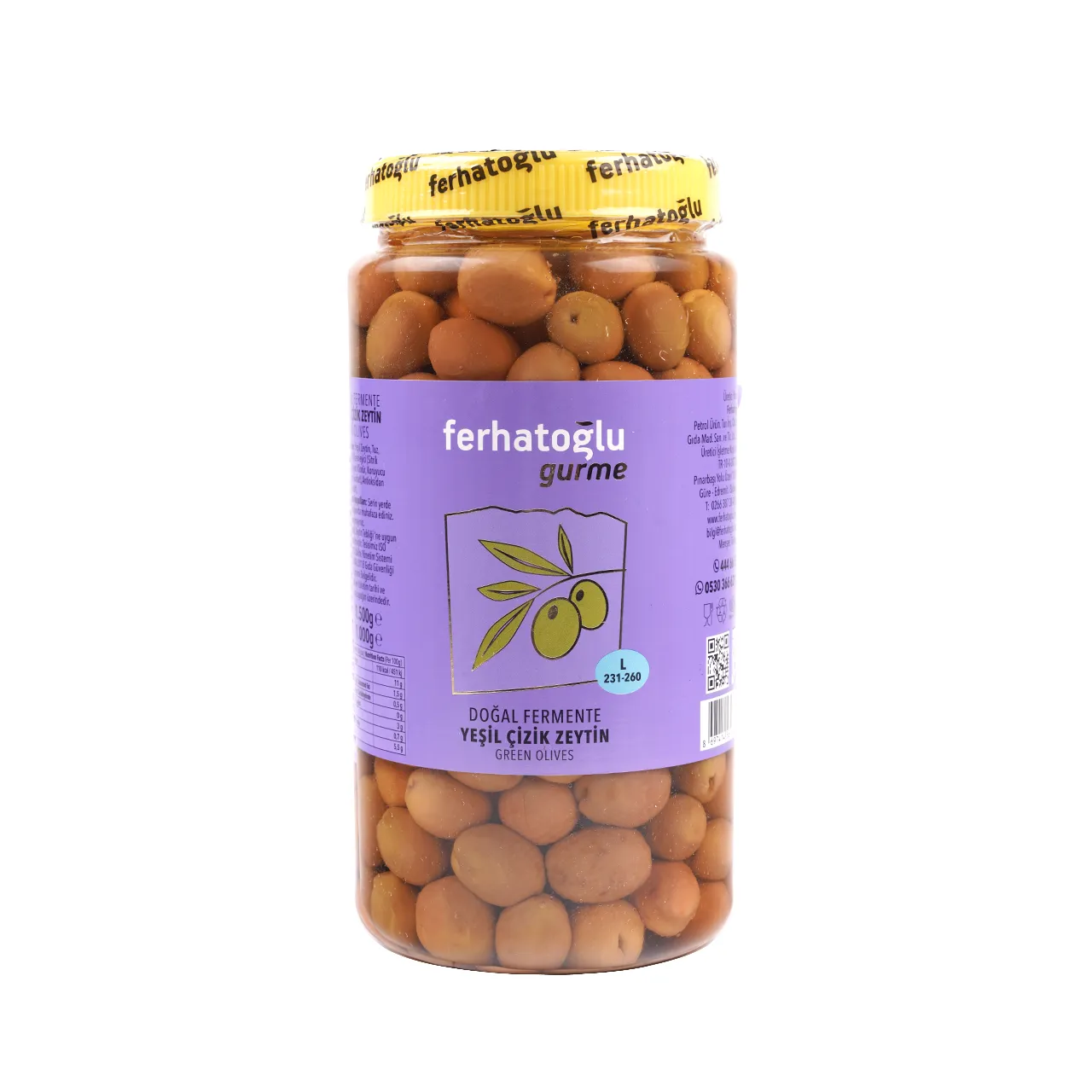YEŞİL ÇİZİK ZEYTİN 1 NO (210-240)- 1 KG