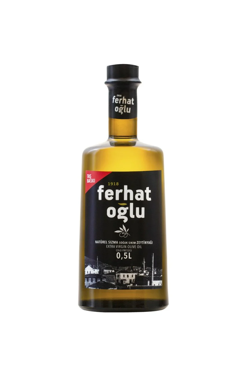 NATÜREL SIZMA SOĞUK SIKIM (TAŞ BASKI) ZEYTİNYAĞI 500 ML-ÖZEL ÜRETİM ŞİŞE