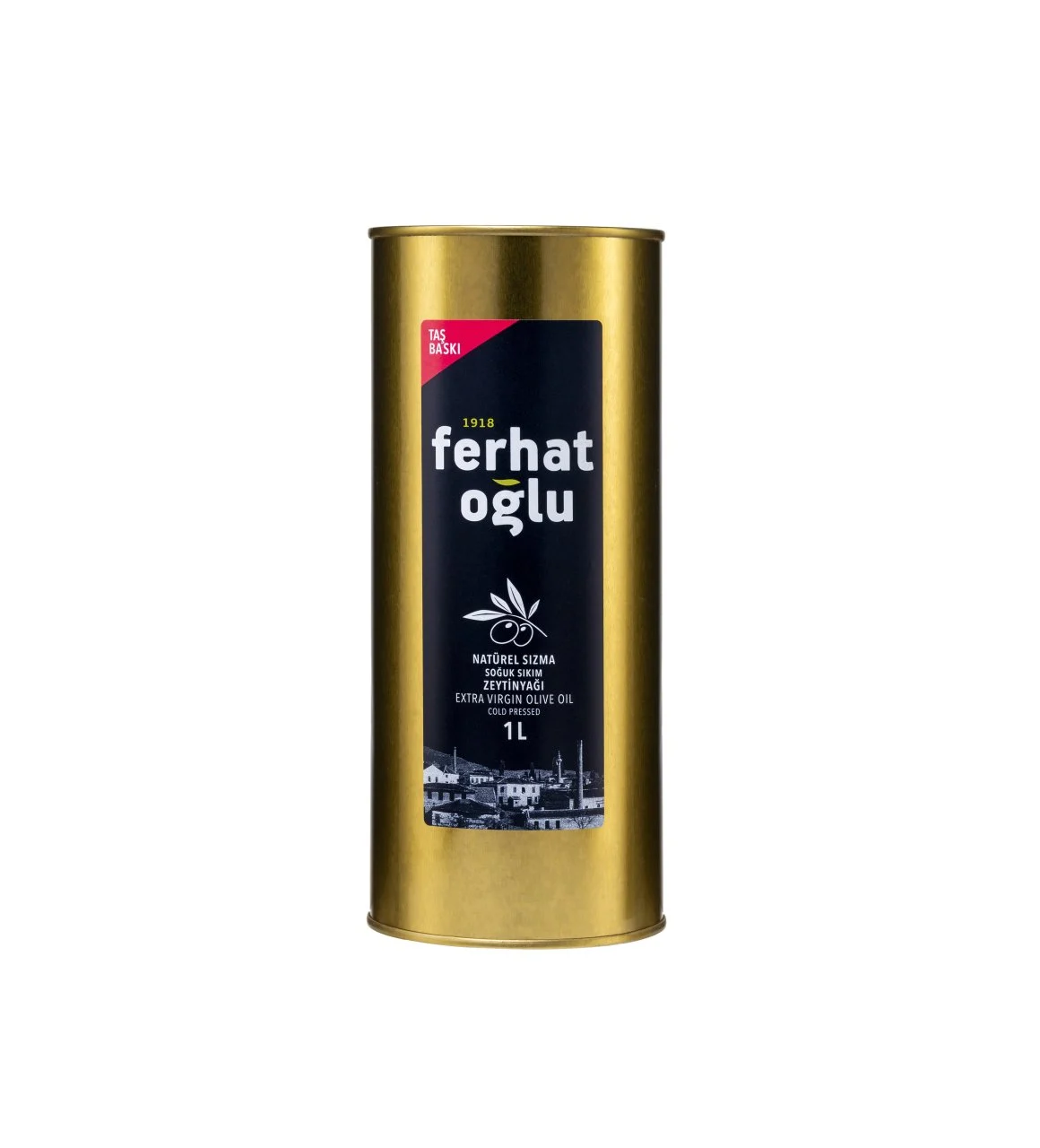 NATUREL SIZMA SOĞUK SIKIM (TAŞ BASKI) ZEYTİNYAĞI 1 LT TENEKE